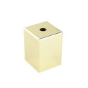 Square decorative metal cover for E27 socket