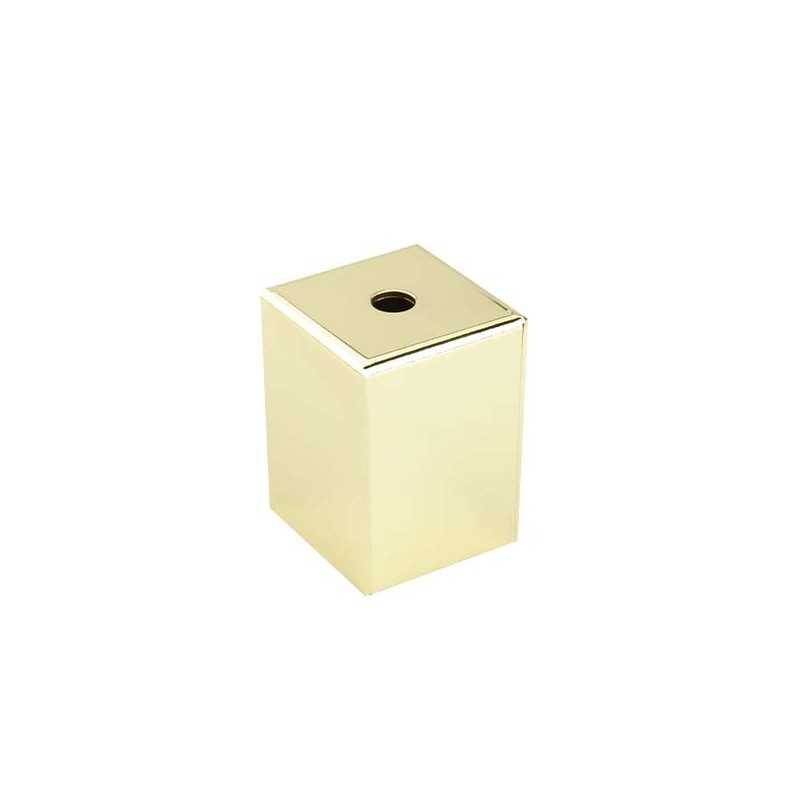 Square decorative metal cover for E27 socket