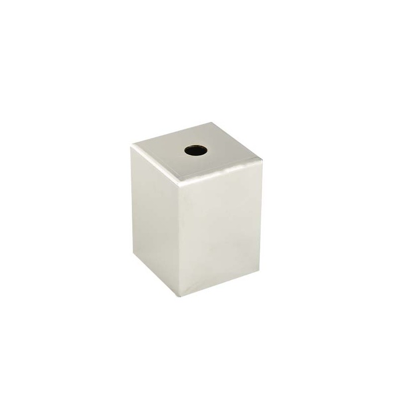 Square decorative metal cover for E27 socket