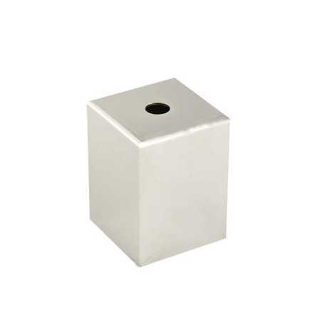 Square decorative metal cover for E27 socket