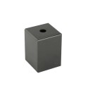 Square decorative metal cover for E27 socket
