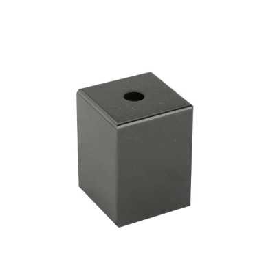 Square decorative metal cover for E27 socket