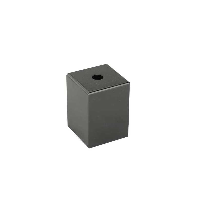 Square decorative metal cover for E27 socket