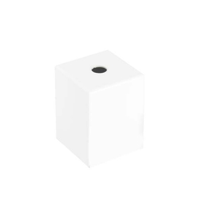 Square decorative metal cover for E27 socket