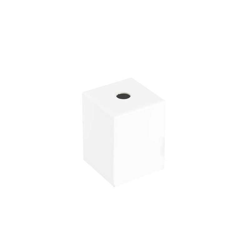 Square decorative metal cover for E27 socket