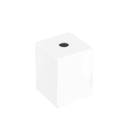 Square decorative metal cover for E27 socket