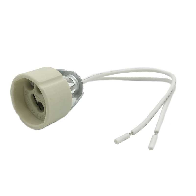 GU10 lamp holder with bridge and connection cable