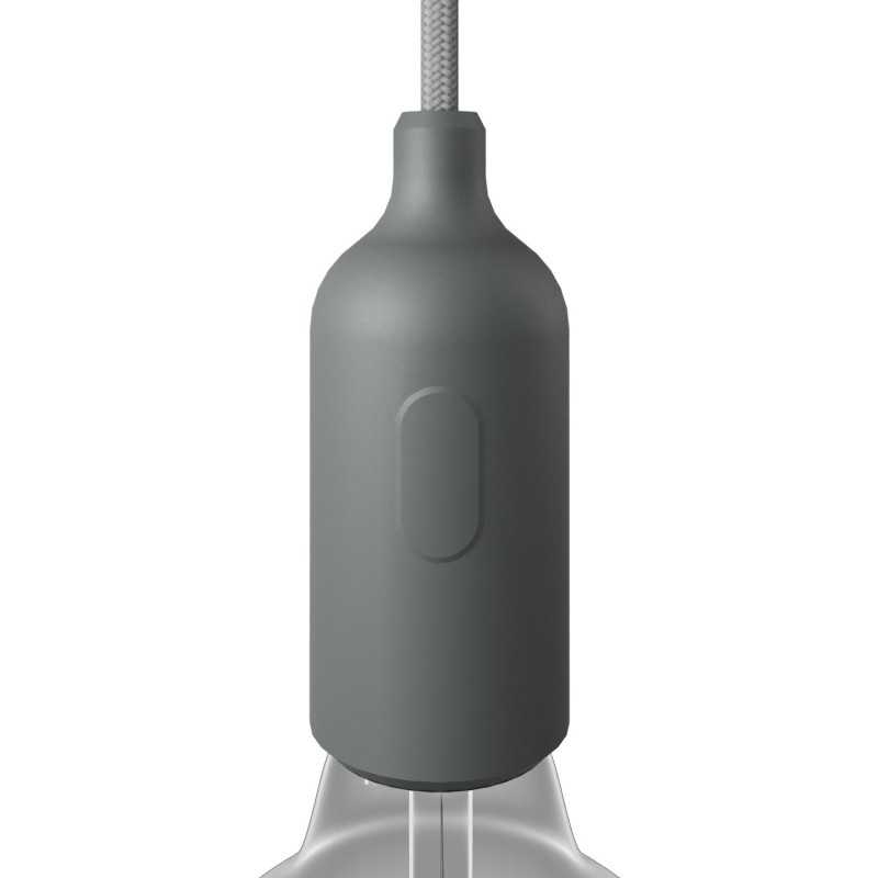 Decorative silicone lamp holder with switch