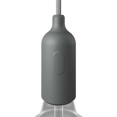 Decorative silicone lamp holder with switch