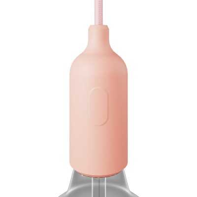 Decorative silicone lamp holder with switch