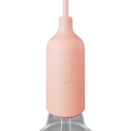 Decorative silicone lamp holder with switch