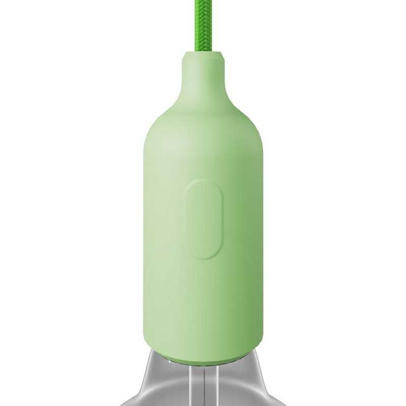 Decorative silicone lamp holder with switch