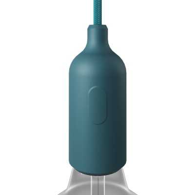 Decorative silicone lamp holder with switch