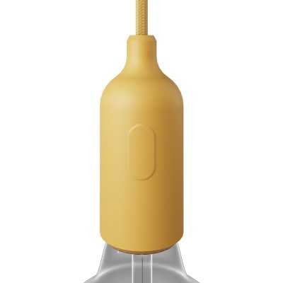 Decorative silicone lamp holder with switch