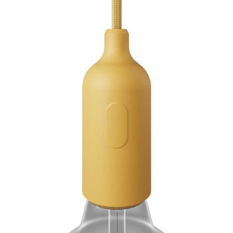 Decorative silicone lamp holder with switch