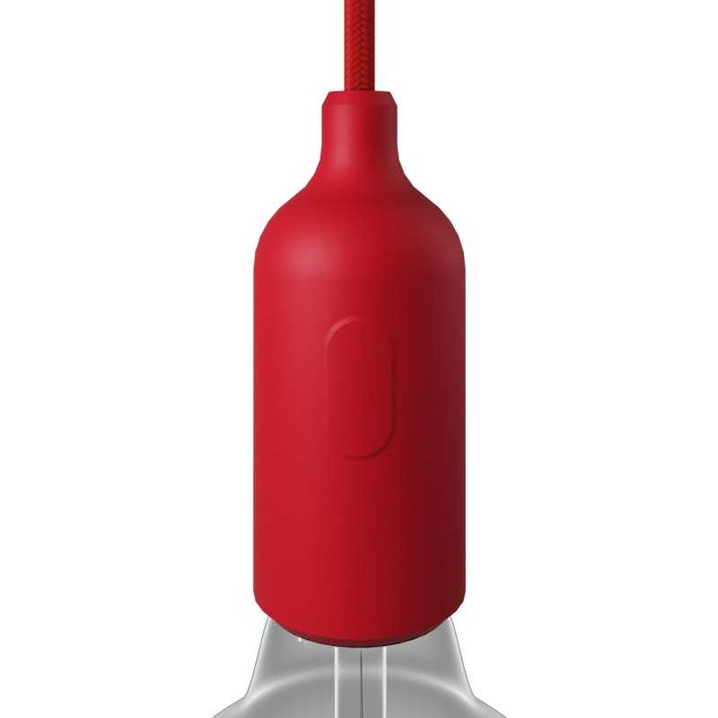 Decorative silicone lamp holder with switch