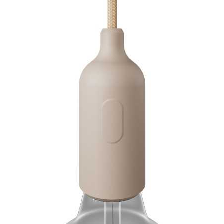 Decorative silicone lamp holder with switch