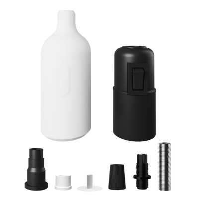 Decorative silicone lamp holder with switch