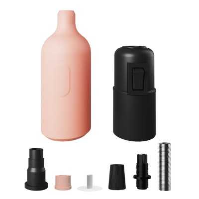 Decorative silicone lamp holder with switch