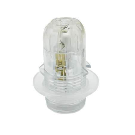 E14 transparent lamp holder with washer