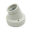 Porcelain tilted E27 lamp holder