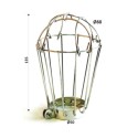 Iron cage workshop lamps 88mm diameter x 135mm height