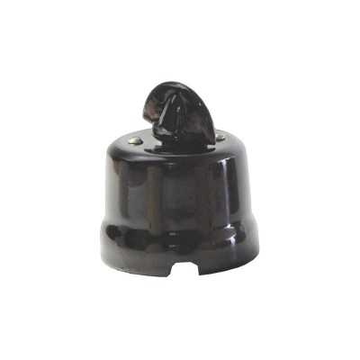 Porcelain toggle switch with red loop