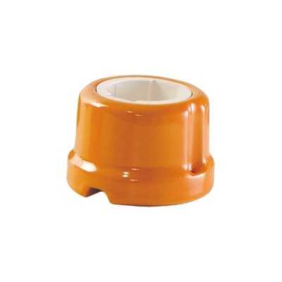Porcelain socket base in red color