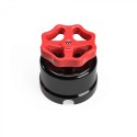 Black porcelain switch with colorful rosette