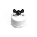 White porcelain switch with colorful loop