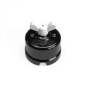 Black porcelain switch with a loop of colors