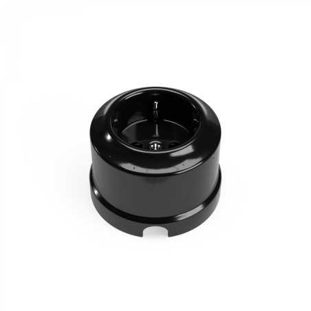 Porcelain socket base with European grounding outlet