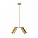 Ceiling suspension with two brass spotlights