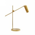 Brass table lamp with articulated arm