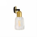 Brass spotlight with frosted adjustable shade