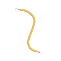 Flexible yellow fabric-covered tube for making lamps