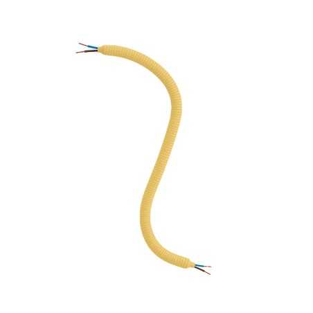 Flexible yellow fabric-covered tube for making lamps