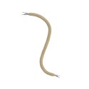 Flexible fabric-covered linen-colored tube for making lamps