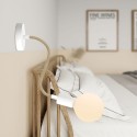 Flexible fabric-covered linen-colored tube for making lamps
