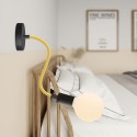 Flexible yellow fabric-covered tube for making lamps