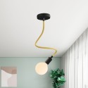 Flexible yellow fabric-covered tube for making lamps