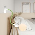 Flexible green fabric-covered tube for making lamps