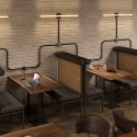Black semi-flexible decorative tube for light installations