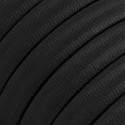 Flat outdoor garland cable in black color