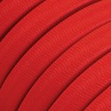 Flat outdoor garland cable in red color