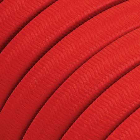Flat outdoor garland cable in red color