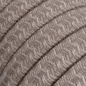 Flat outdoor garland cable in brown linen color