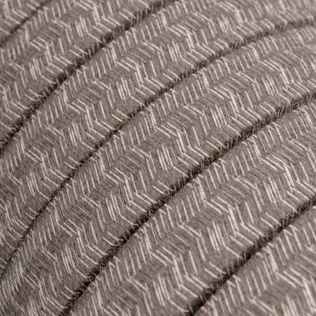 Flat outdoor garland cable in brown linen color