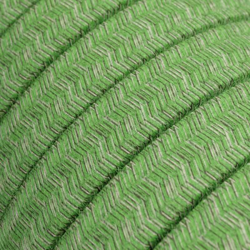 Flat garland outdoor cable in green pixel color