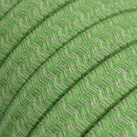Flat garland outdoor cable in green pixel color